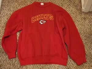 VTG 90s Kansas City Chiefs Competitor USA Embroidered Crewneck Sweater Size XL